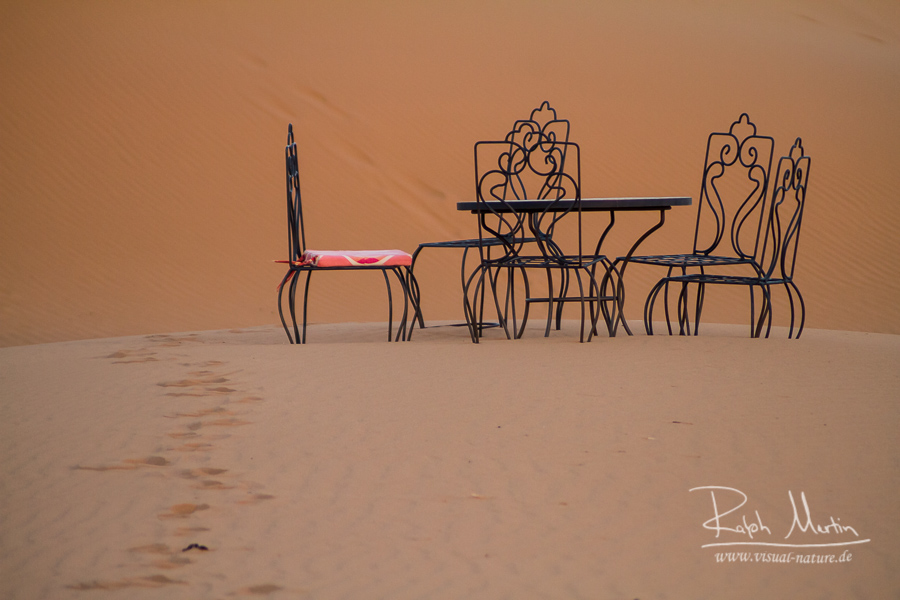 Dish of a restaurant in the desert, Morocco